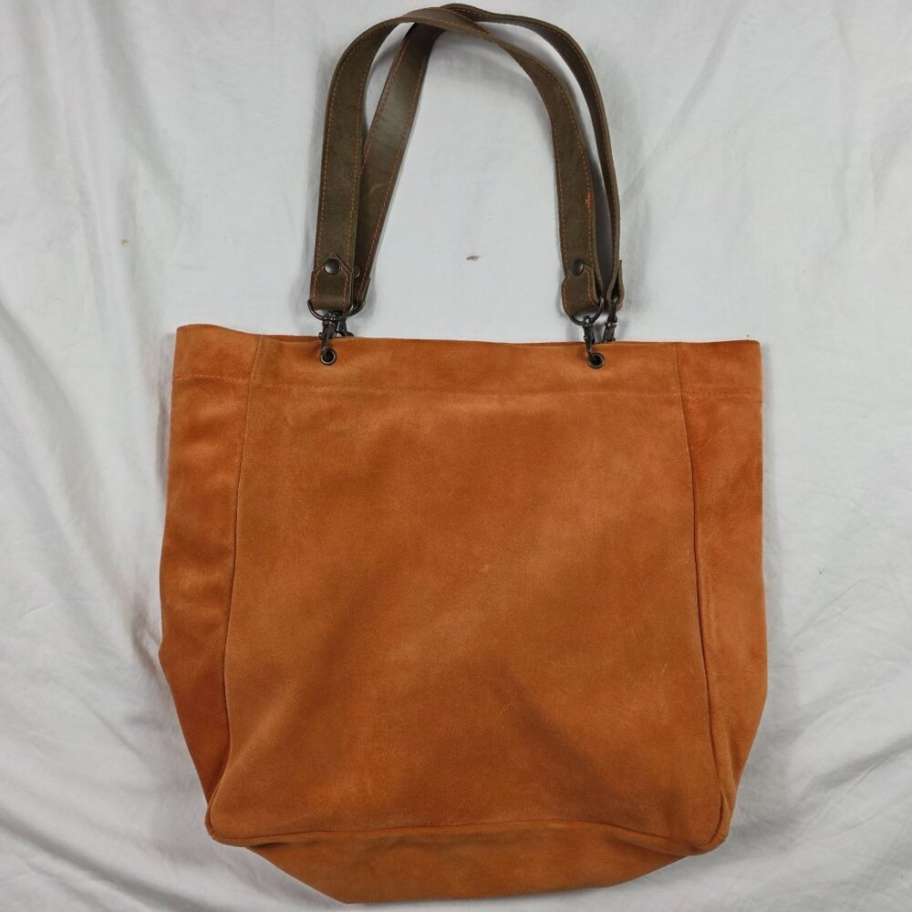 Morgado Piel Womens Tote Bag Brown Orange Large Carryall Made In Spain